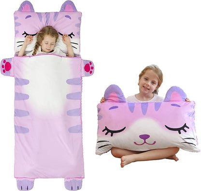 Kids Sleeping Bag, Toddlers Nap Mat, Girls Sleeping Mat by Rabtero