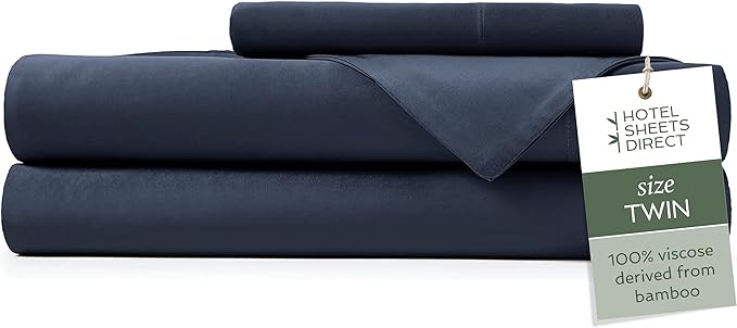 Hotel Sheets Direct 3 Piece Bed Sheet Set Twin Size, 100% Viscose Derived from by HOTELSHEETSDIRECT