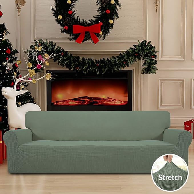 Easy-Going Stretch 4 Seater Sofa Slipcover 1-Piece Sofa Cover Furniture - Image 2