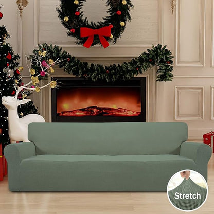 Easy-Going Stretch 4 Seater Sofa Slipcover 1-Piece Sofa Cover Furniture - Image 2