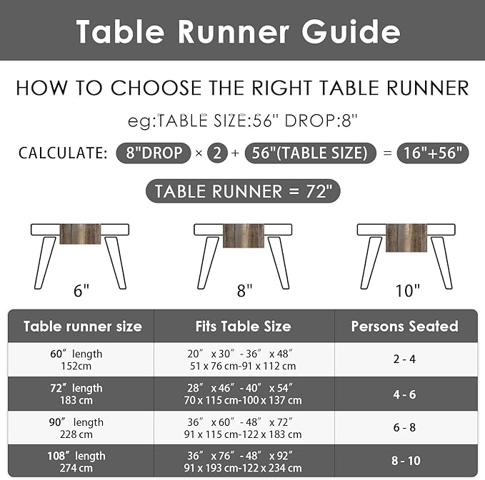 Emvency Farmhouse Table Runner, Abstract Grey and Dark Brown Art Painting - Image 6