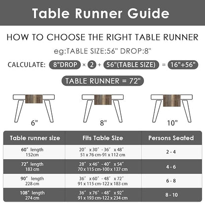 Emvency Farmhouse Table Runner, Abstract Grey and Dark Brown Art Painting - Image 6