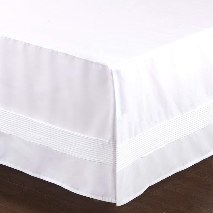 Valea Home Bed Skirt with Split Corners Durable Elegant Luxury Dust Ruffle with by ValeaHome