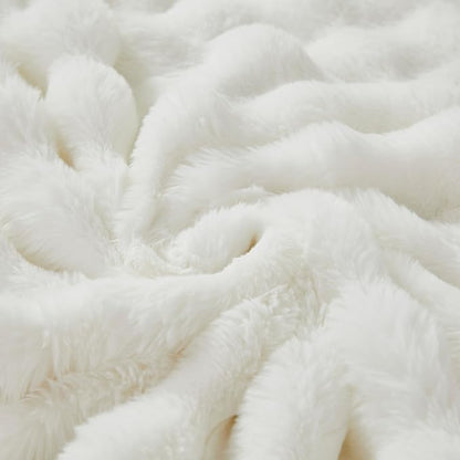 Faux Fur Throw Blanket for Couch Cozy Fuzzy Soft Plush Thick Fluffy Fleece - Image 3
