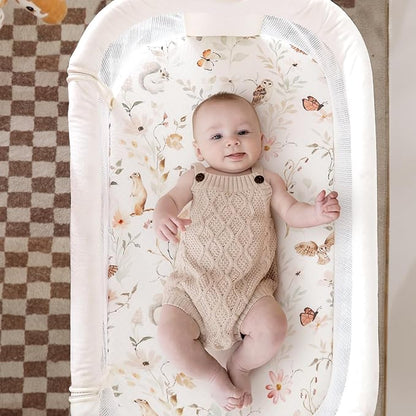 GRSSDER Stretchy Ultra Soft Fitted Bassinet Sheets 3 Pack, Universal Fit - Image 3