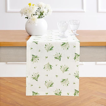 Solino Home Lily Floral Print Table Runner 36 inch by SolinoHome