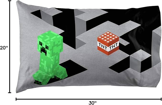 Jay Franco Minecraft Lone Creeper 1 Pack Pillowcase - Image 4