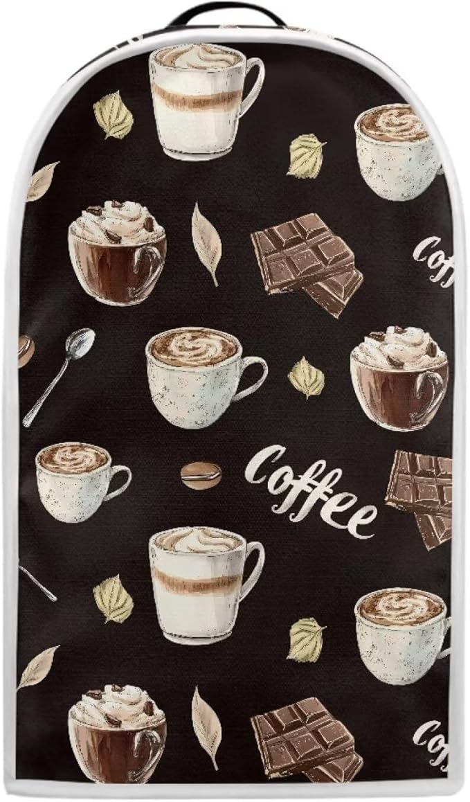 Coffee Chocolate Print Blender Dust Cover, Stand Mixer or Coffee Maker - Image 2