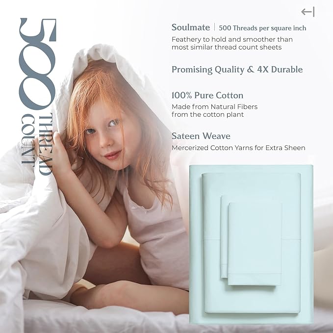 Mayfair Linen 100% Cotton Bed Sheets Queen Set - Image 6