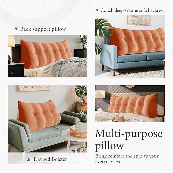 11 lbs Thickened Headboard Pillow Wedge Pillow Headboard Reading Pillow Bed - Image 4