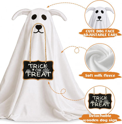 2 Pack Spooky Ghost Dog Halloween Decor Indoor for Party Decorations