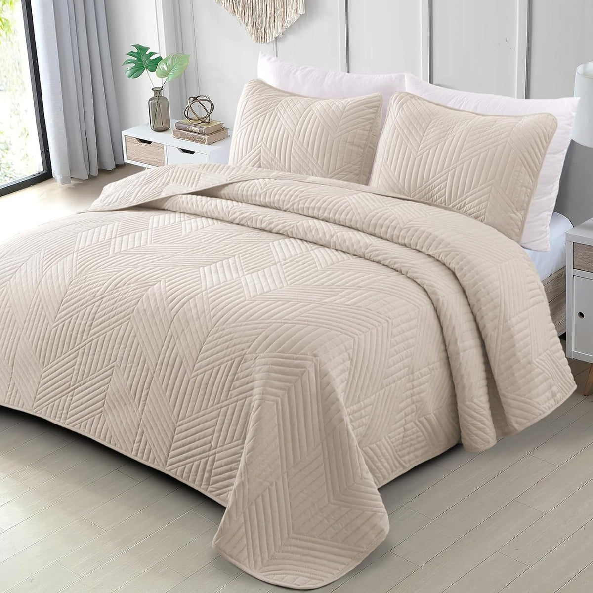 exclusivo mezcla ultrasonic full queen quilt bedding set, main product view