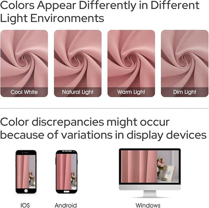 HOMEIDEAS Coral Blackout Curtains - Image 6