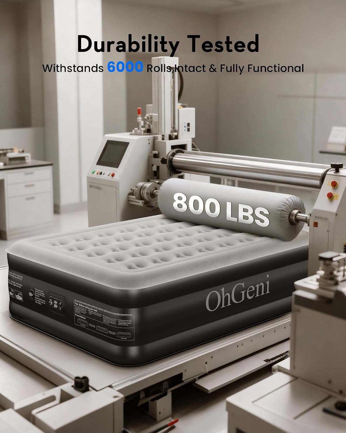 ohgeni 20" raised queen air mattress (1 pack) on a desk or shelf