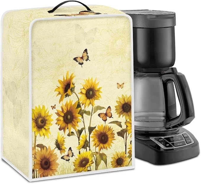 Mumeson Sunflower Coffee Maker Dust Cover by Mumeson