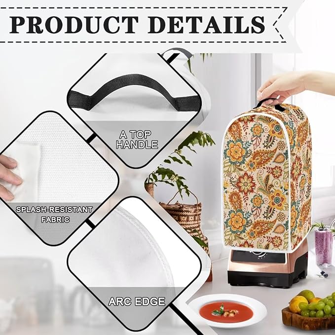 Boho Blender Protective Cover Kitchen Blender Dust Cover Reusable Food - Image 3