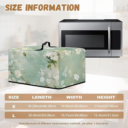 Microwave Oven Cover, Flower Heat-Resistant Waterproof Toaster Oven Dust Cover - Image 6