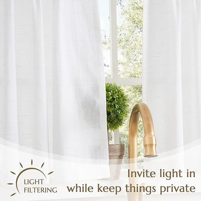 jinchan Pinch Pleated Linen Blend Curtains 63 Inch 2 Panels Light Filtering - Image 7