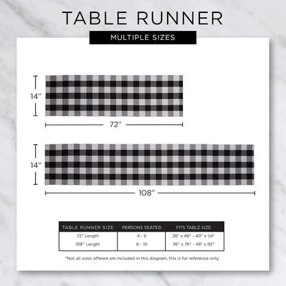 DII Halloween Tabletop, Harlequin Collection, Table Runner, 14x72, Black and Cream (Pack of 12)