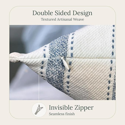 SanVia Scandi Nest Premium Cotton Throw Pillow Covers, 20 x 20 Inches, - Image 2