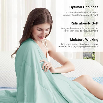EASELAND Cooling Comforter King, Cold Touch Fabric Absorbs Body Heat, - Image 5
