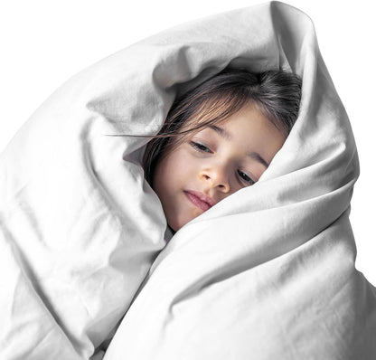 Continental Bedding Serenity Toddler Down Comforter 700 Fill Power White Down Duvet Insert 100% Cotton Shell White, 39x47