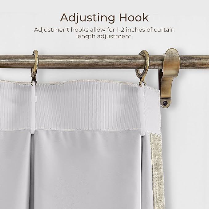 TWOPAGES 72 W x 96 L inch Pinch Pleat Darkening Drape Faux Linen Curtain - Image 5