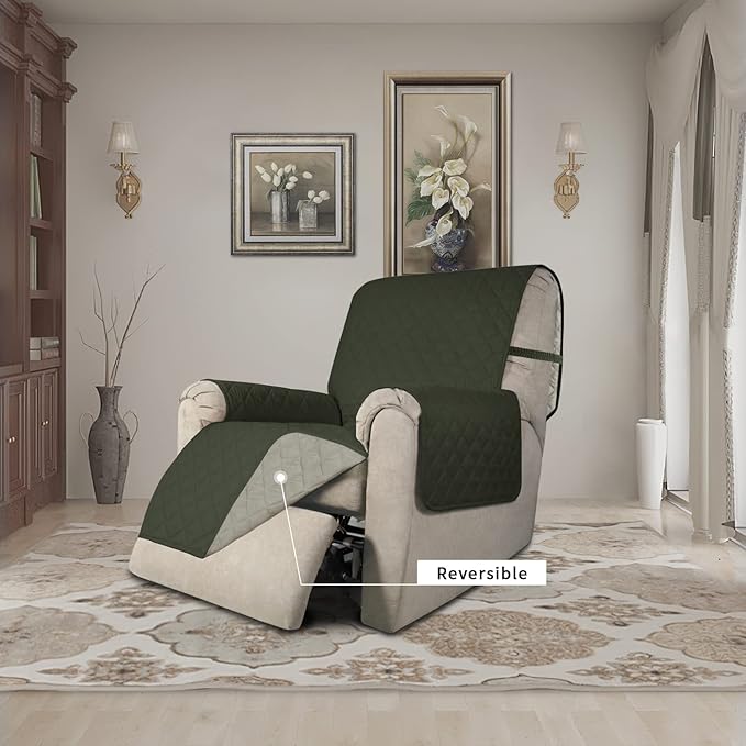 Easy-Going Recliner Chair Slipcover Reversible Sofa Cover Water Resistant Couch - Image 2