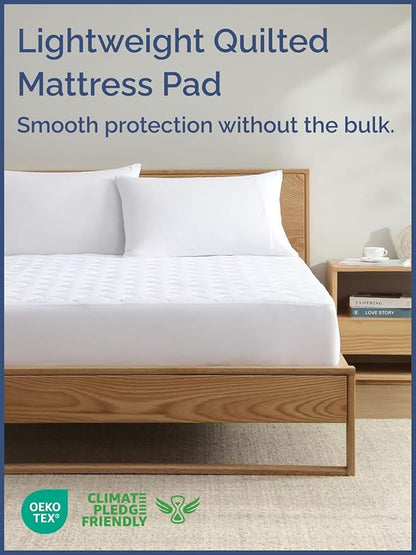 Quilted Fitted Mattress Pad Queen Size - Image 2