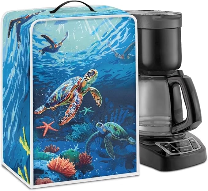 Mumeson Sea Turtle Coffee Maker Cover Universal Waterproof and Dustproof Cover by Mumeson