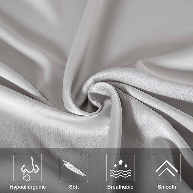 Mulberry Silk Pillowcase for Hair and Skin, Cooling Silk Pillow Case - Image 2