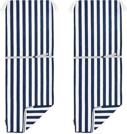 NettyPro Outdoor Patio Lounge Chair Cushion Covers Set 2 by NettyPro