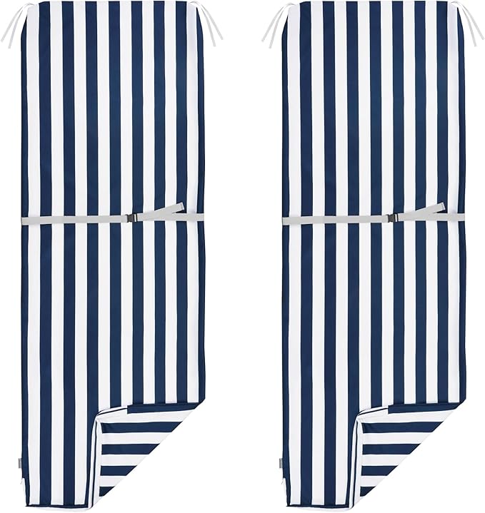 NettyPro Outdoor Patio Lounge Chair Cushion Covers Set 2 by NettyPro