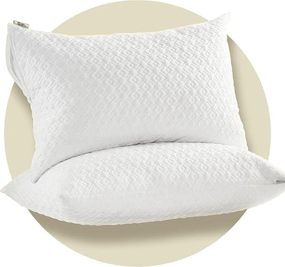 CoolShields Pillow Protector Queen – Waterproof Zippered Pillow Covers by CooShields