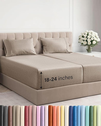 Extra Deep Pocket Split King Sheets by CGKUnlimited
