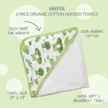 butterblu harper - 100% organic cotton hooded towels shown in use