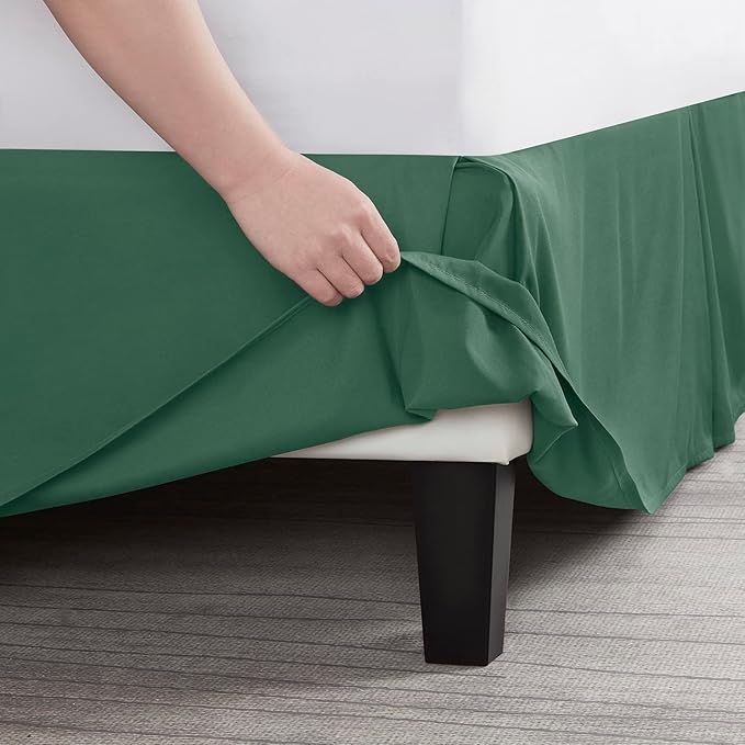 Nestl Hunter Green Full XL Bed Skirt - Image 5