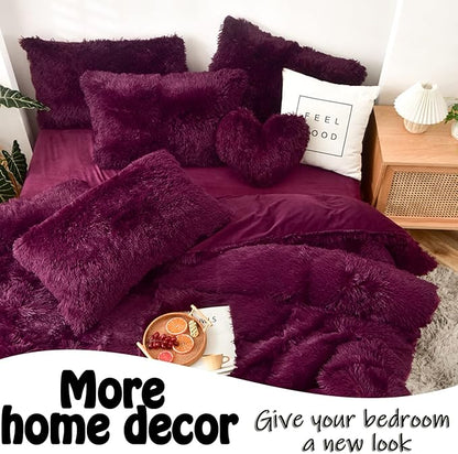 MorroMorn Decorative Pillows Covers, 2 Packs Faux Fur Pillow Cases Standard Size - Image 6