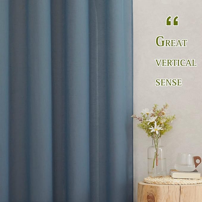 NICETOWN Flax Linen Sheer Curtains - Image 5