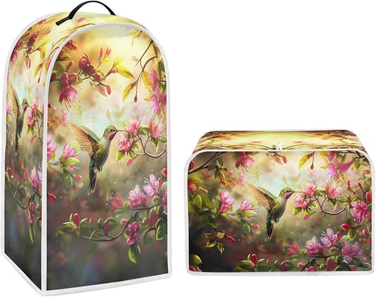 Hummingbird Dust Cover Set Washable Coffee Maker Appliance Blender Covers by Pointodoor