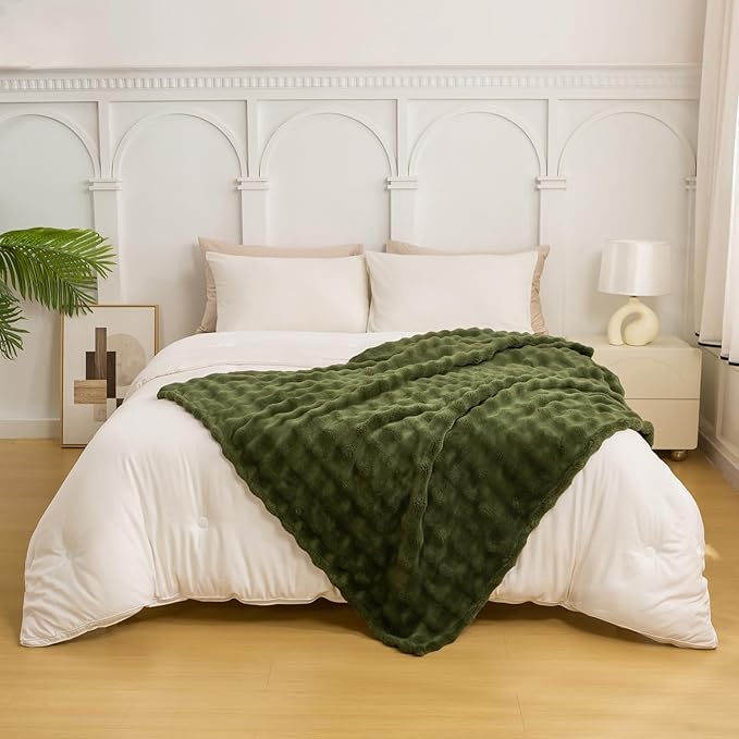 YUSOKI Luxury 3D Bubble Throw Blanket 2lb, All Ages, Home Decoration - Image 4