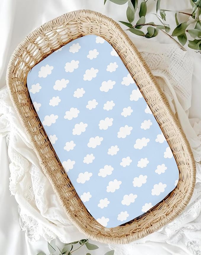 Bassinet Sheets for Baby Girls Boys 2 Pack, Fitted Baby Mattress Sheet for - Image 6