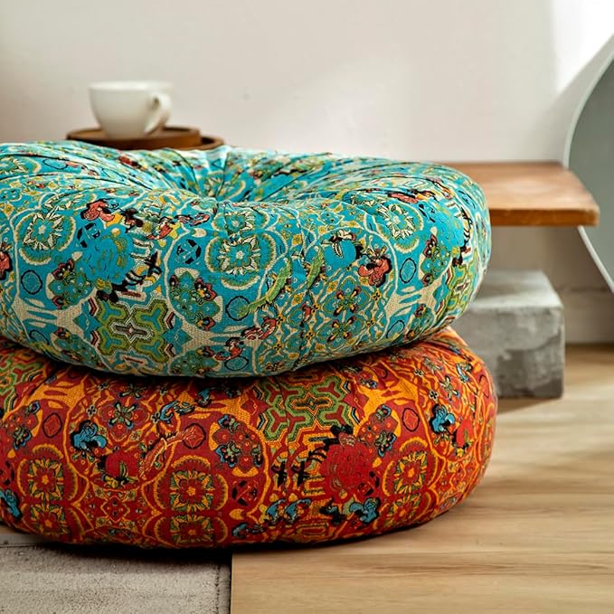 vctops Boho Cotton Linen Round Chair Seat Cushions - Image 6