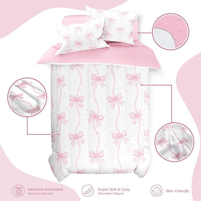 SANDJEST Bow Duvet Cover Sets Full Size - Image 3