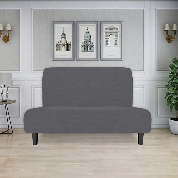 Easy-Going Stretch Futon Slipcover Armless Futon Bed Cover Furniture Protector - Image 2