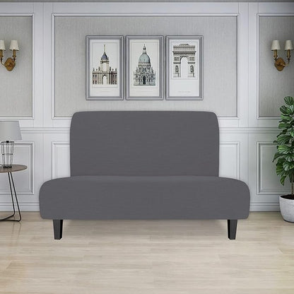 Easy-Going Stretch Futon Slipcover Armless Futon Bed Cover Furniture Protector - Image 2