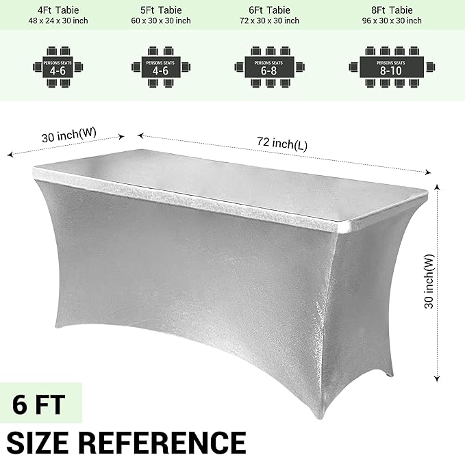 Obstal 6ft Stretch Spandex Table Cover - Image 4