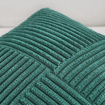 Fancy Homi 2 Packs Teal Samll Decorative Throw Pillow Covers 12x12 Inch - Image 3