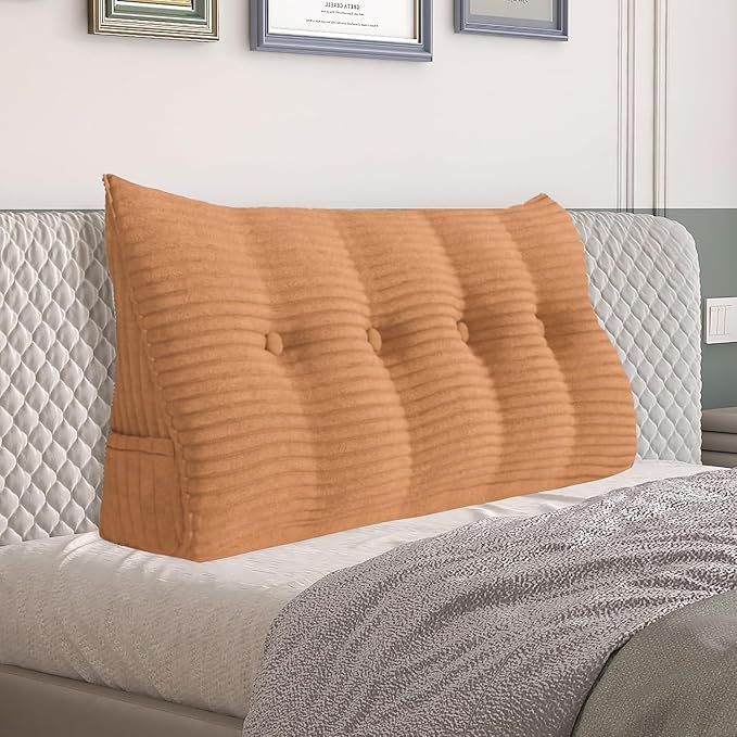 Daneey Headboard Pillow Full, Triangular Wedge Headboard Pillow by Daneey