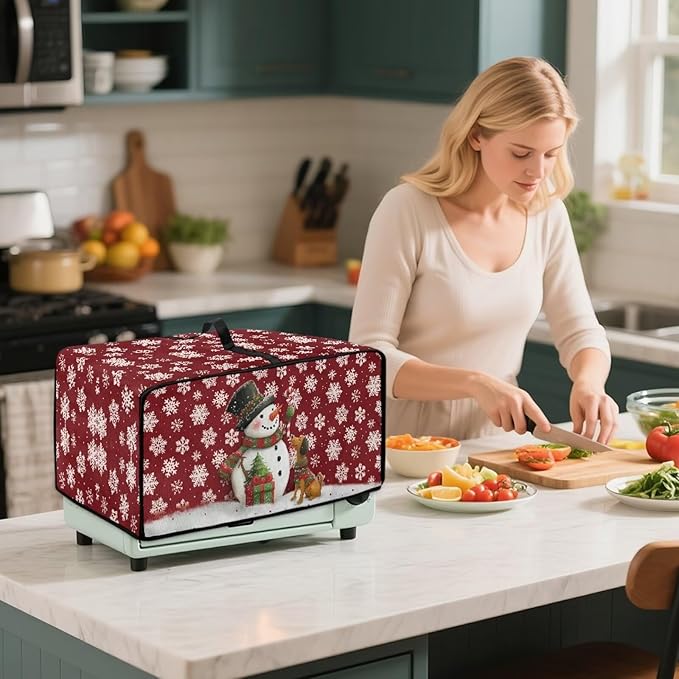 Toaster Oven Dust Cover with Storage Pockets, Protective Decorative Smart Oven - Image 7